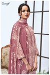 Nadia 2805 By Ganga Cotton Satin Printed Embroidery Dress Material Online Wholesale